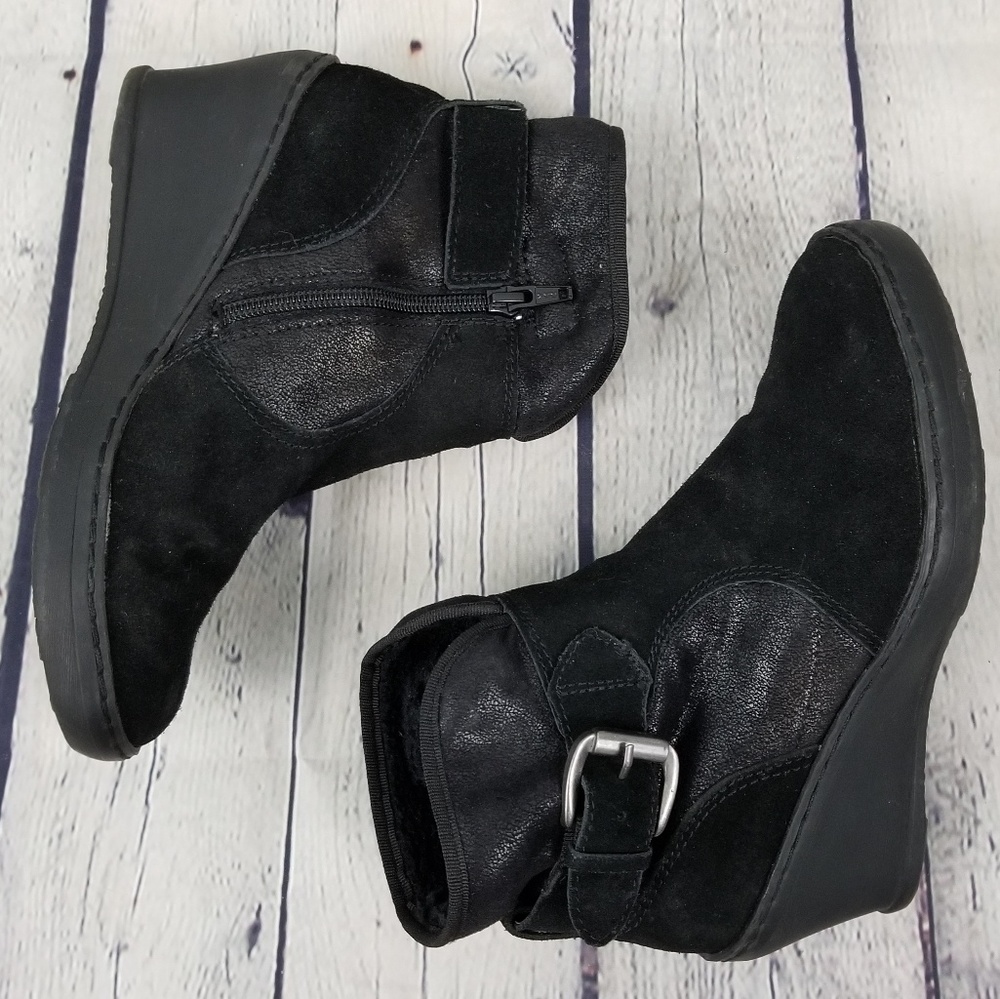 BARETRAPS | Omara black suede wedge ankle boot